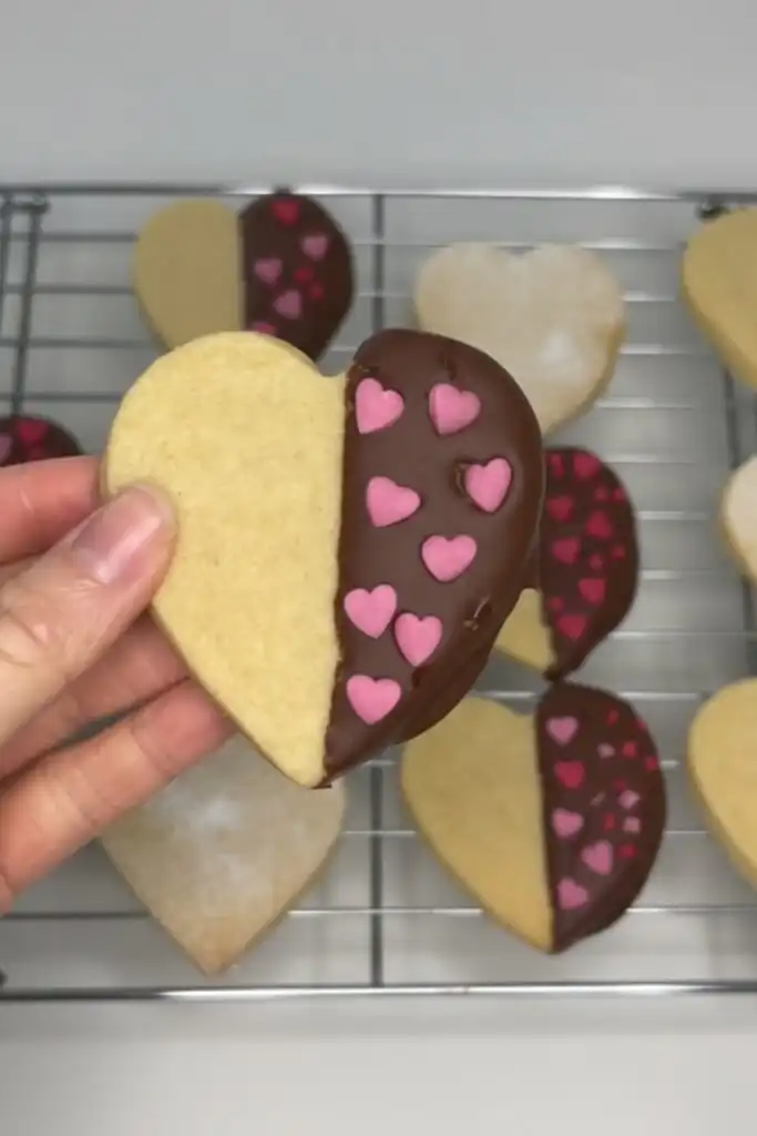 Easy Shortbread Heart Cookies